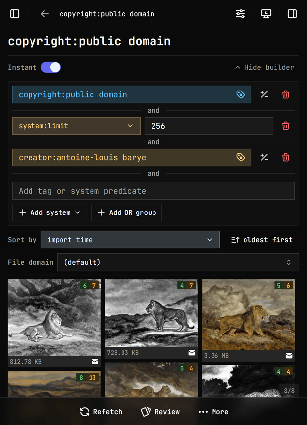 Advanced search query builder